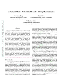 Lookahead Diffusion Probabilistic Models for Refining Mean Estimation