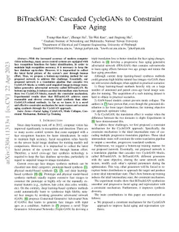 BiTrackGAN: Cascaded CycleGANs to Constraint Face Aging