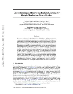 Understanding and Improving Feature Learning for Out-of-Distribution
  Generalization