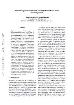 Semantic Specialization for Knowledge-based Word Sense Disambiguation