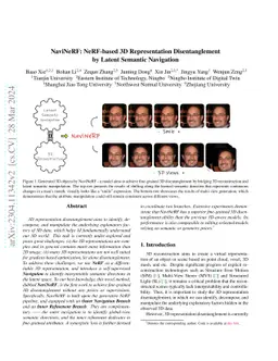 NaviNeRF: NeRF-based 3D Representation Disentanglement by Latent
  Semantic Navigation