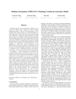 Medium. Permeation: SARS-COV-2 Painting Creation by Generative Model