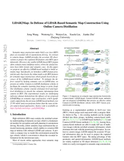LiDAR2Map: In Defense of LiDAR-Based Semantic Map Construction Using
  Online Camera Distillation