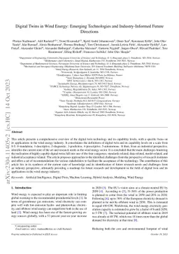 Digital Twins in Wind Energy: Emerging Technologies and
  Industry-Informed Future Directions