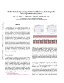 The Devil is in the Upsampling: Architectural Decisions Made Simpler for
  Denoising with Deep Image Prior