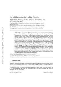 Fast MRI Reconstruction via Edge Attention