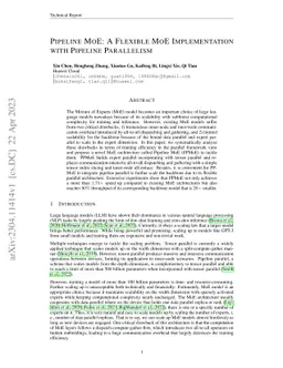 Pipeline MoE: A Flexible MoE Implementation with Pipeline Parallelism