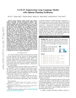 LLM+P: Empowering Large Language Models with Optimal Planning
  Proficiency