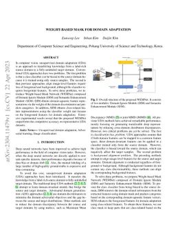 Weight-based Mask for Domain Adaptation