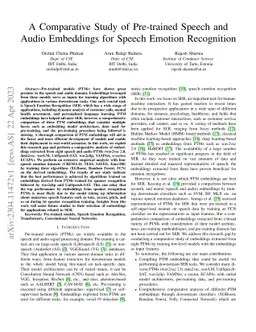 A Comparative Study of Pre-trained Speech and Audio Embeddings for
  Speech Emotion Recognition