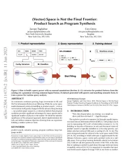 (Vector) Space is Not the Final Frontier: Product Search as Program
  Synthesis