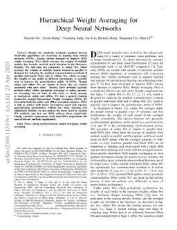 Hierarchical Weight Averaging for Deep Neural Networks