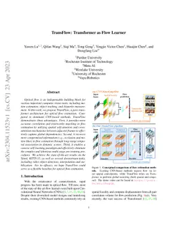 TransFlow: Transformer as Flow Learner
