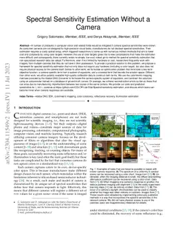 Spectral Sensitivity Estimation Without a Camera