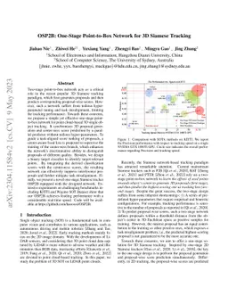 OSP2B: One-Stage Point-to-Box Network for 3D Siamese Tracking
