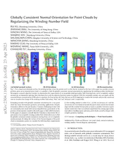 Globally Consistent Normal Orientation for Point Clouds by Regularizing
  the Winding-Number Field