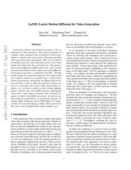 LaMD: Latent Motion Diffusion for Image-Conditional Video Generation