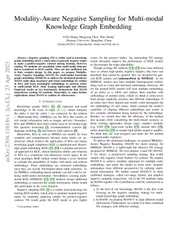 Modality-Aware Negative Sampling for Multi-modal Knowledge Graph
  Embedding