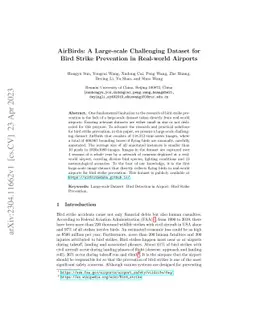 AirBirds: A Large-scale Challenging Dataset for Bird Strike Prevention
  in Real-world Airports