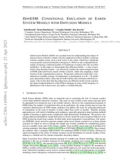 DiffESM: Conditional Emulation of Earth System Models with Diffusion
  Models