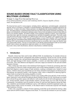 Sound-based drone fault classification using multitask learning