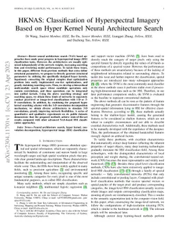 HKNAS: Classification of Hyperspectral Imagery Based on Hyper Kernel
  Neural Architecture Search