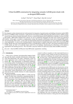 Urban GeoBIM construction by integrating semantic LiDAR point clouds
  with as-designed BIM models