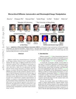 Hierarchical Diffusion Autoencoders and Disentangled Image Manipulation