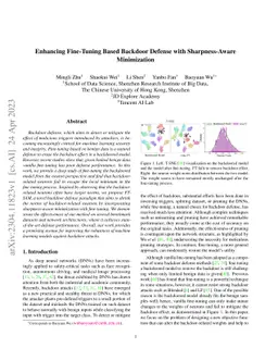 Enhancing Fine-Tuning Based Backdoor Defense with Sharpness-Aware
  Minimization