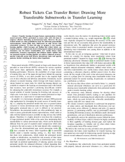 Robust Tickets Can Transfer Better: Drawing More Transferable Subnetworks in Transfer Learning