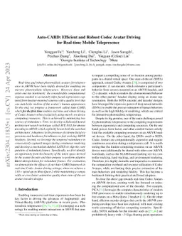 Auto-CARD: Efficient and Robust Codec Avatar Driving for Real-time Mobile Telepresence