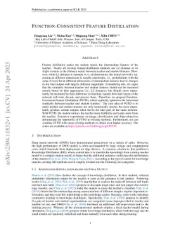 Function-Consistent Feature Distillation