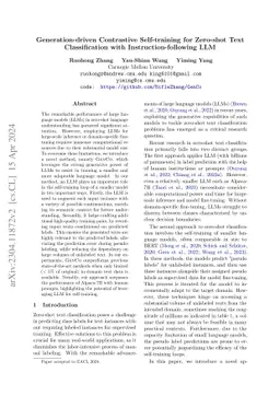 Generation-driven Contrastive Self-training for Zero-shot Text
  Classification with Instruction-following LLM