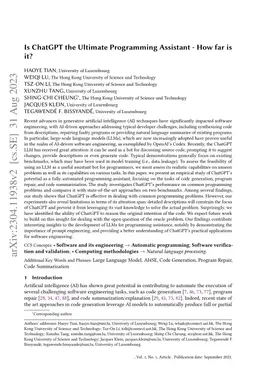 Is ChatGPT the Ultimate Programming Assistant -- How far is it?