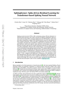 Spikingformer: A Key Foundation Model for Spiking Neural Networks