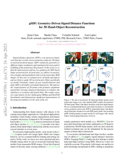 gSDF: Geometry-Driven Signed Distance Functions for 3D Hand-Object
  Reconstruction
