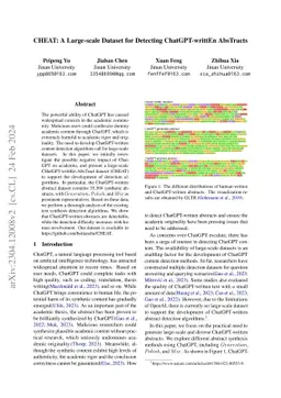 CHEAT: A Large-scale Dataset for Detecting ChatGPT-writtEn AbsTracts
