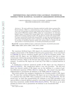 Differential Equations for Gaussian Statistical Models with Rational
  Maximum Likelihood Estimator