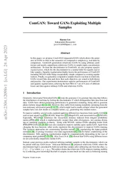 ComGAN: Toward GANs Exploiting Multiple Samples