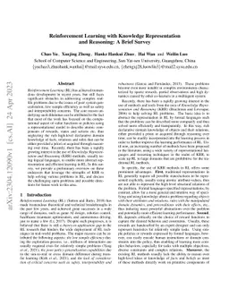 Reinforcement Learning with Knowledge Representation and Reasoning: A Brief Survey