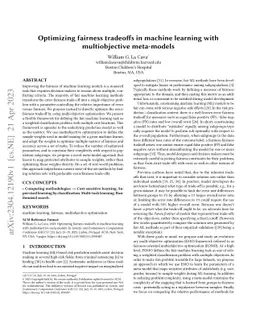 Optimizing fairness tradeoffs in machine learning with multiobjective
  meta-models