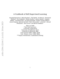 A Cookbook of Self-Supervised Learning