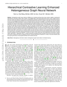 Hierarchical Contrastive Learning Enhanced Heterogeneous Graph Neural
  Network
