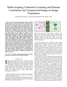 Multi-cropping Contrastive Learning and Domain Consistency for
  Unsupervised Image-to-Image Translation