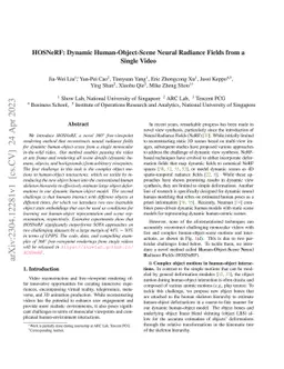 HOSNeRF: Dynamic Human-Object-Scene Neural Radiance Fields from a Single
  Video