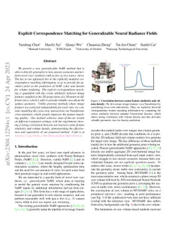 Explicit Correspondence Matching for Generalizable Neural Radiance Fields