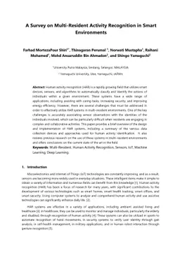 A Survey on Multi-Resident Activity Recognition in Smart Environments