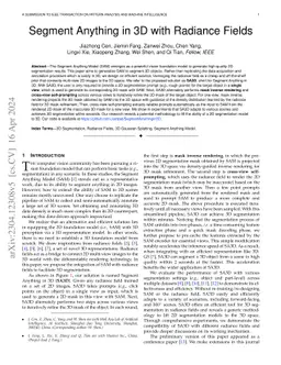 Segment Anything in 3D with Radiance Fields