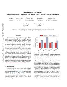 Once Detected, Never Lost: Surpassing Human Performance in Offline LiDAR
  based 3D Object Detection
