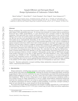 Sample-Efficient and Surrogate-Based Design Optimization of Underwater
  Vehicle Hulls